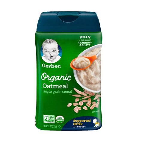 gerber oatmeal cereal reviews|Gerber Organic Oatmeal Single Grain Cereal review.